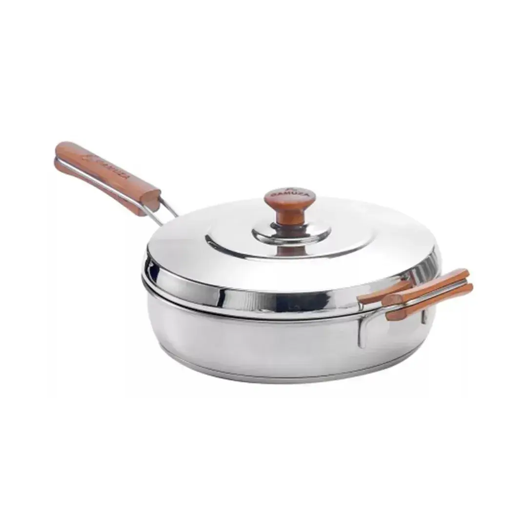 SARTEN INOX C/TAPA  24X5.5 LE CHEFF 66621
